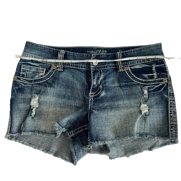 Maurices Blue Jean Cut-Off Shorts Size 9/10‎ - Picture 5 of 5